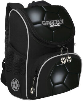 Ранец GRIZZLY анатомическая спинка, с мешком для обуви, для мальчиков, BALL, 33х25х13 см, RAm-485-5/1