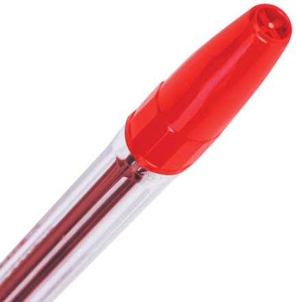 Ручка шариковая CORVINA (Италия) "51 Classic", КРАСНАЯ, корпус прозрачный, узел 1 мм, линия письма 0,7 мм, 40163/03