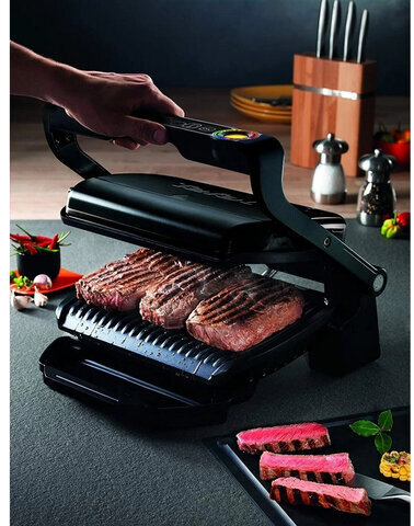Электрогриль TEFAL GC714834, 2000 Вт, съемные панели, регулировка температуры, черный, 7211002749