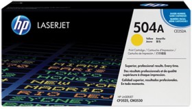 Картридж лазерный HP (CE252A) ColorLaserJet CP3525/CM3530, №504A, желтый, оригинальный, ресурс 7000 страниц