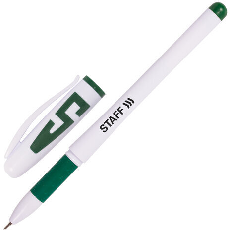 Ручки гелевые с грипом STAFF "Manager" GP-198, НАБОР 4 ЦВЕТА, корпус белый, узел 0,5 мм, 142395