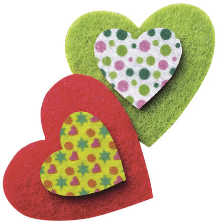 Цветной фетр для творчества, А4, ОСТРОВ СОКРОВИЩ, с рисунком, 5 листов, 5 цветов, толщина 2 мм, "Геометрия", 660652