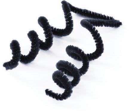 Проволока синельная для творчества "Пушистая", черная, 30 шт., 0,6х30 см, ОСТРОВ СОКРОВИЩ, 661534