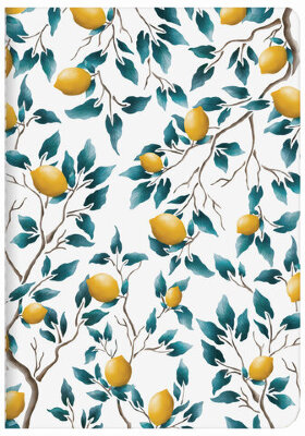 Тетрадь 40 л. в клетку обложка SoftTouch, бежевая бумага 70 г/м2, сшивка, А5 (147х210 мм), ЛИМОНЫ, BRAUBERG, 403771