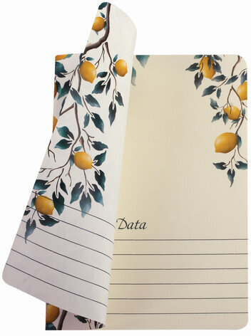Тетрадь 40 л. в клетку обложка SoftTouch, бежевая бумага 70 г/м2, сшивка, А5 (147х210 мм), ЛИМОНЫ, BRAUBERG, 403771