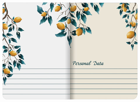 Тетрадь 40 л. в клетку обложка SoftTouch, бежевая бумага 70 г/м2, сшивка, А5 (147х210 мм), ЛИМОНЫ, BRAUBERG, 403771