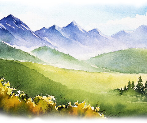 Папка для акварели А4, 20 л., 180 г/м2, индивидуальная упаковка, ПИФАГОР, 114300