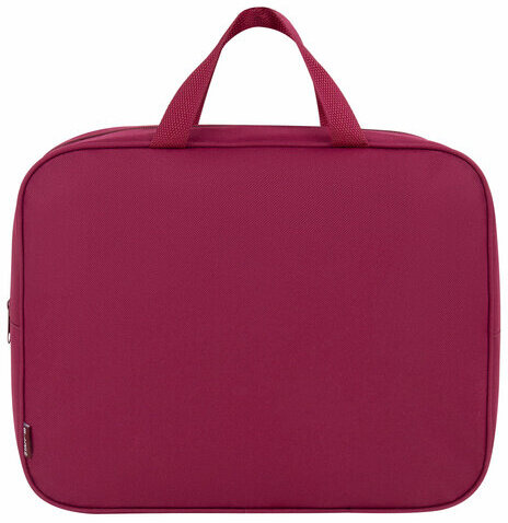 Папка на молнии с ручками STAFF EVERYDAY А4, 1 отделение, полиэстер, 80 мм, бордовый, 272187