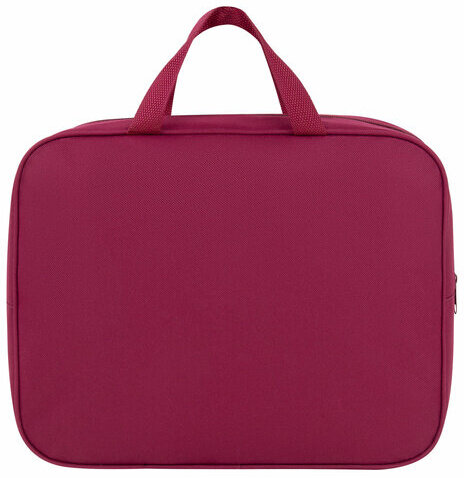 Папка на молнии с ручками STAFF EVERYDAY А4, 1 отделение, полиэстер, 80 мм, бордовый, 272187