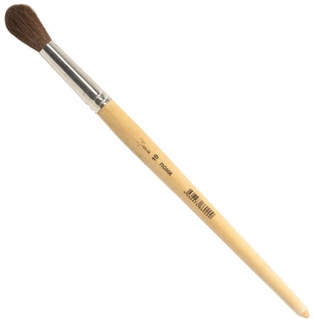 Кисть ГРААЛЬ, пони, живописная (1 штука), круглая, №10, КХП№10