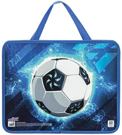 Папка на молнии с ручками ЮНЛАНДИЯ А4, 1 отделение, пластик, ширина 80 мм, "Футбол", 228166