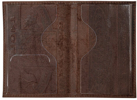 Обложка для паспорта натуральная кожа краст, герб РФ + "ПАСПОРТ РОССИЯ", коньяк, BRAUBERG, 238210