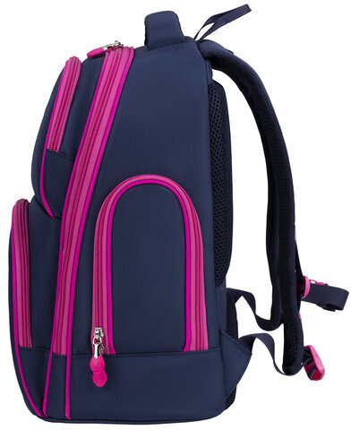 Рюкзак BRAUBERG CLASSIC, легкий каркас, премиум материал, "Stars", синий, 37х32х21 см, 271394
