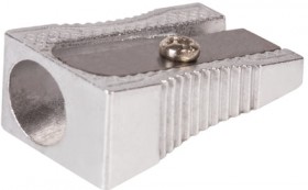 Точилка BRAUBERG "Style", металлическая клиновидная, в картонной коробке, 222484