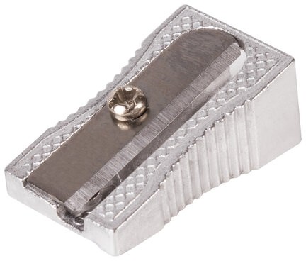 Точилка BRAUBERG "Style", металлическая клиновидная, в картонной коробке, 222484