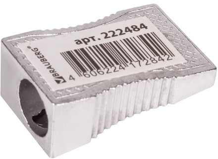 Точилка BRAUBERG "Style", металлическая клиновидная, в картонной коробке, 222484