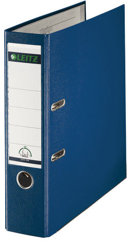Папка-регистратор LEITZ, механизм 180°, покрытие пластик, 80 мм, синяя, 10101235P