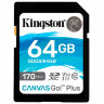 Карта памяти SDXC 64GB KINGSTON Canvas Go Plus, UHS-I U3, 170 Мб/с (class 10), SDG3/64GB