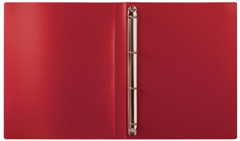 Папка на 4 кольцах STAFF, 25 мм, красная, до 170 листов, 0,5 мм, 225726