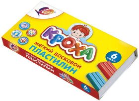 Пластилин мягкий ЛУЧ "Кроха", 6 цветов, 90 г, со стеком, картонная упаковка, 12С 863-08