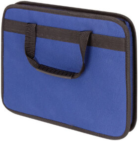 Папка на молнии с ручками STAFF &quot;EVERYDAY&quot;, А4, твердые стенки, ткань, синяя, 228345