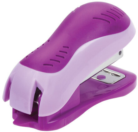Степлер №10 МИНИ ЮНЛАНДИЯ, до 15 листов, с антистеплером, эргономичный, фиолетовый, 228492