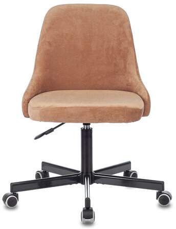 Кресло CH-340M, пятилучие металлическое, ткань, светло-коричневое, 1397884