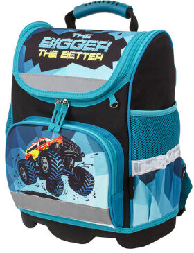 Ранец ЮНЛАНДИЯ WISE для начальной школы, &quot;Monster-truck&quot;, 37х29х15 см, 229948