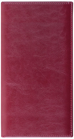 Визитница трехрядная BRAUBERG "Imperial", на 144 визитки, под гладкую кожу, бордовая, 231662