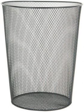 Корзина для бумаг, 9 л, металлическая, черная, BRAUBERG "Germanium", 231958