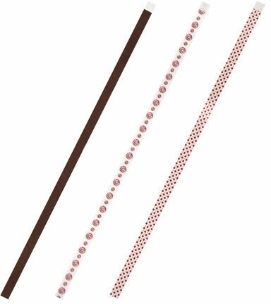 Закладки-ляссе фактурные для книг А4 (длина 38 см) "ШОКОЛАД", клейкий край, 3 ленты, ПИФАГОР, 112966