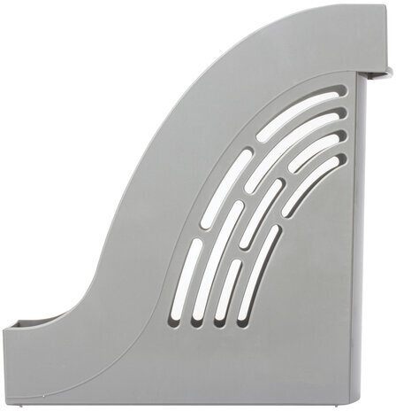 Лоток вертикальный для бумаг BRAUBERG "Office", 255х95х290 мм, серый, 237229