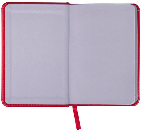 Ежедневник датированный 2023 МАЛЫЙ ФОРМАТ 100х150 мм А6, BRAUBERG "Rainbow", под кожу, красный, 113924