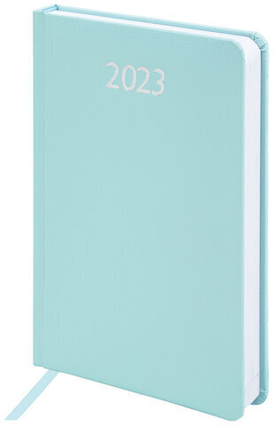 Ежедневник датированный 2023 А5 138x213 мм BRAUBERG "Profile", балакрон, мятный, 114046