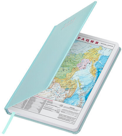 Ежедневник датированный 2023 А5 138x213 мм BRAUBERG "Profile", балакрон, мятный, 114046