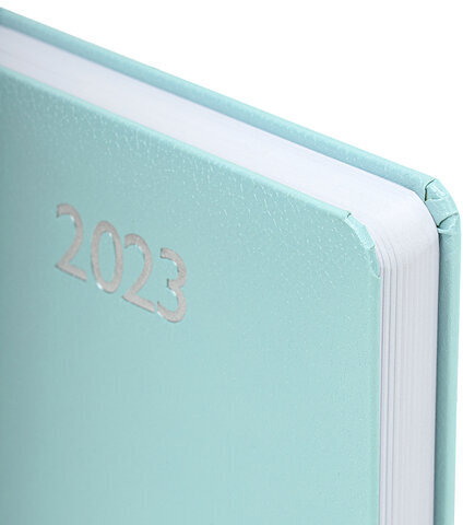 Ежедневник датированный 2023 А5 138x213 мм BRAUBERG "Profile", балакрон, мятный, 114046