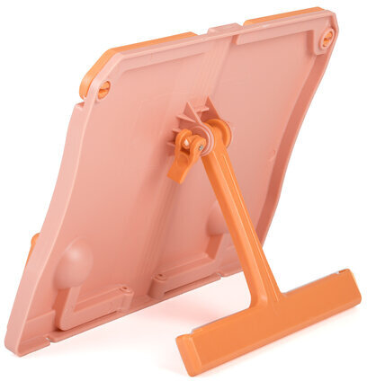 Подставка для книг ЮНЛАНДИЯ, регулируемый наклон, прочный ABS-пластик, розовая, 237906