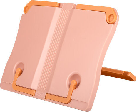 Подставка для книг ЮНЛАНДИЯ, регулируемый наклон, прочный ABS-пластик, розовая, 237906