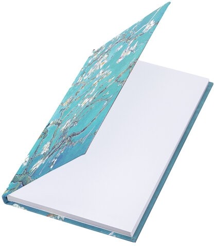 Блокнот А5 (134х206 мм), 80 л., твёрдый, клетка, фольга, STAFF, "Ван Гог", 114427