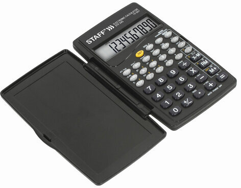 Калькулятор инженерный STAFF STF-245, КОМПАКТНЫЙ (120х70 мм), 128 функций, 10 разрядов, 250194