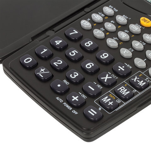 Калькулятор инженерный STAFF STF-245, КОМПАКТНЫЙ (120х70 мм), 128 функций, 10 разрядов, 250194