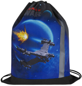 Мешок для обуви ЮНЛАНДИЯ, плотный, светоотражающая полоса, 46х36 см, &quot;Space war&quot;, 270916