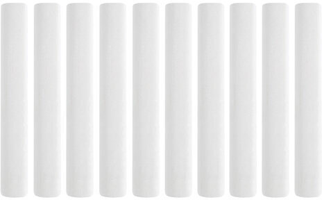 Мел белый BRAUBERG "АКАДЕМИЯ" (АЛГЕМ), КОМПЛЕКТ 10 штук, круглый, мягкий, 271147