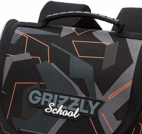 Ранец GRIZZLY анатомическая спинка, с мешком для обуви, для мальчиков, SERIOUS, 33х25х13 см, RAm-485-6/1