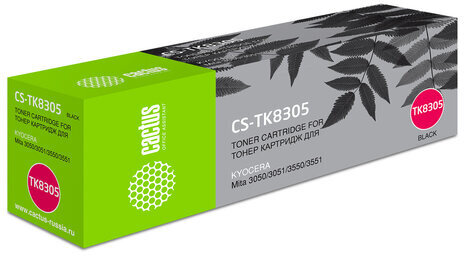 Тонер-картридж CACTUS (CS-TK8305) для KYOCERA TASKalfa 3050/3051/3551, черный, ресурс 25000 стр.