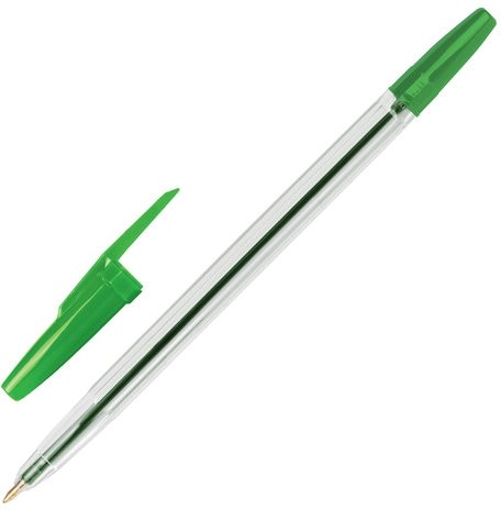 Ручка шариковая CORVINA (Италия) "51 Classic", ЗЕЛЕНАЯ, корпус прозрачный, узел 1 мм, линия письма 0,7 мм, 40163/04
