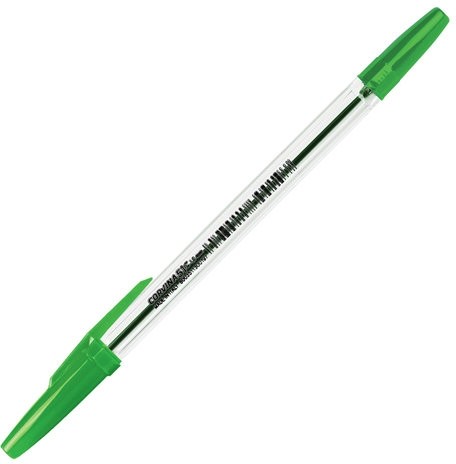 Ручка шариковая CORVINA (Италия) "51 Classic", ЗЕЛЕНАЯ, корпус прозрачный, узел 1 мм, линия письма 0,7 мм, 40163/04