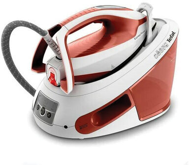 Парогенератор TEFAL SV8110E0, 2800 Вт, 6.3 Бар, постоянная подача пара 120 г/мин, паровой удар 420 г/мин, 1.8 л, белый/красный, 1830008618