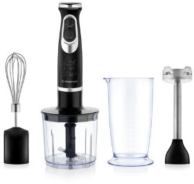 Блендер погружной BRAYER BR1240, 800 Вт, 2 скорости, 3 насадки, стакан, черный