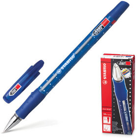 Ручка шариковая STABILO &quot;Exam Grade&quot;, СИНЯЯ, корпус синий, узел 0,8 мм, линия письма 0,4 мм, 588/G-41